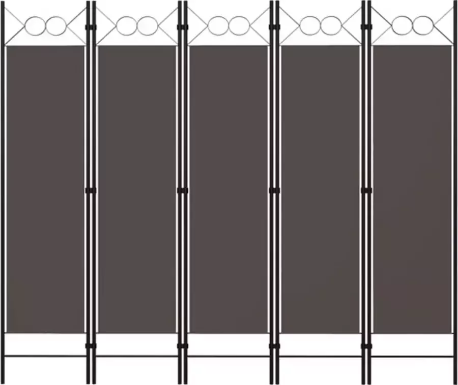 VidaXL -Kamerscherm-met-5-panelen-200x180-cm-antraciet