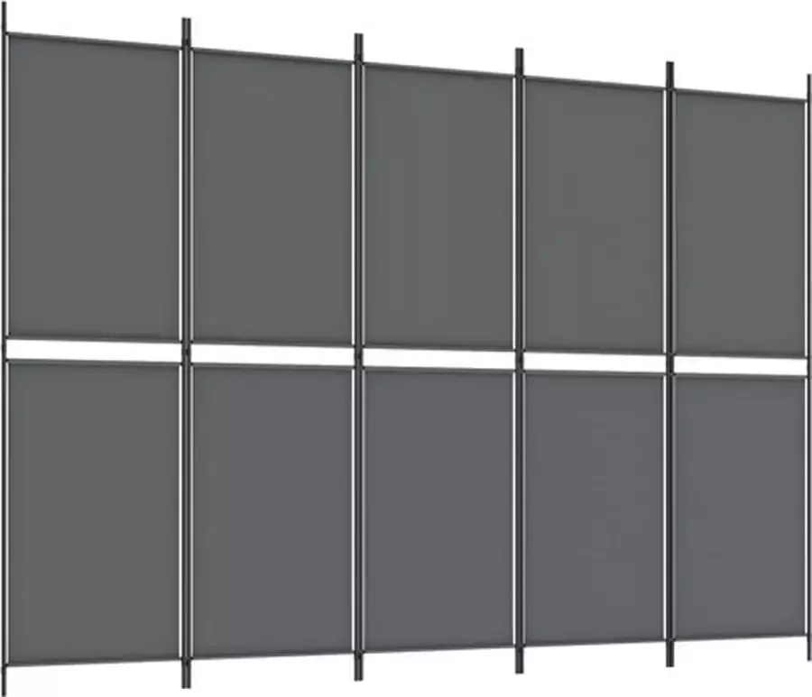 VidaXL -Kamerscherm-met-5-panelen-250x180-cm-antracietkleurig - Foto 2