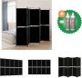 VidaXL Kamerscherm met 5 panelen 250x180 cm stof zwart Kamerscherm Inclusief Onderhoudsset - Thumbnail 1