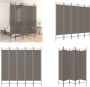 VidaXL Kamerscherm met 5 panelen 300x200 cm stof antracietkleurig Kamerscherm Kamerschermen Scheidingswand Ruimteverdeler - Thumbnail 1