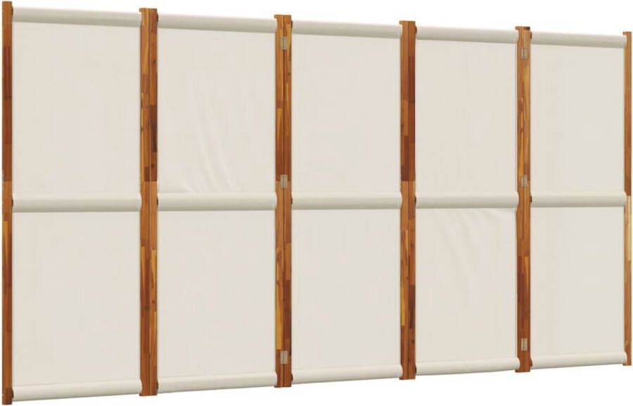 VidaXL -Kamerscherm-met-5-panelen-350x180-cm-lichtgrijs - Foto 3