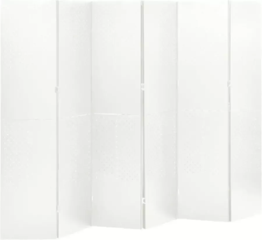 VidaXL -Kamerscherm-met-6-panelen-240x180-cm-staal-wit