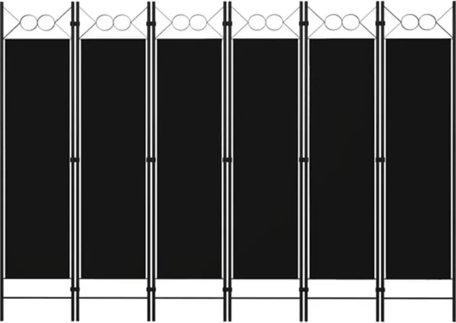 VidaXL -Kamerscherm-met-6-panelen-240x180-cm-zwart