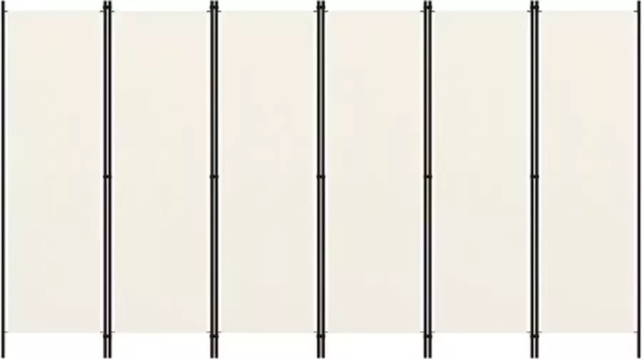 VidaXL -Kamerscherm-met-6-panelen-300x180-cm-crèmewit - Foto 4