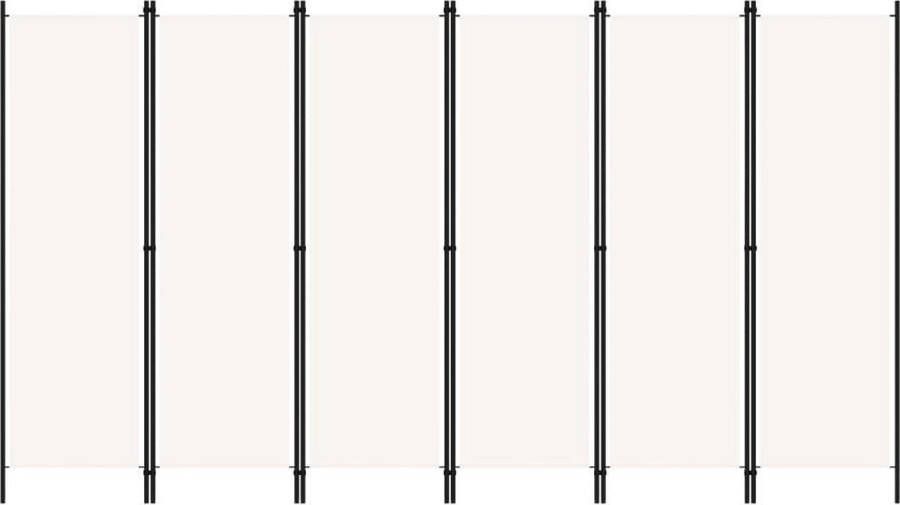 VidaXL -Kamerscherm-met-6-panelen-300x180-cm-crèmewit - Foto 3