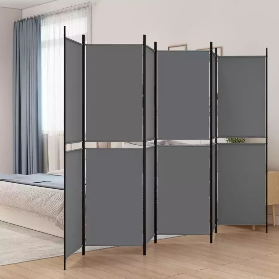 VidaXL -Kamerscherm-met-6-panelen-300x200-cm-stof-antracietkleurig - Foto 3