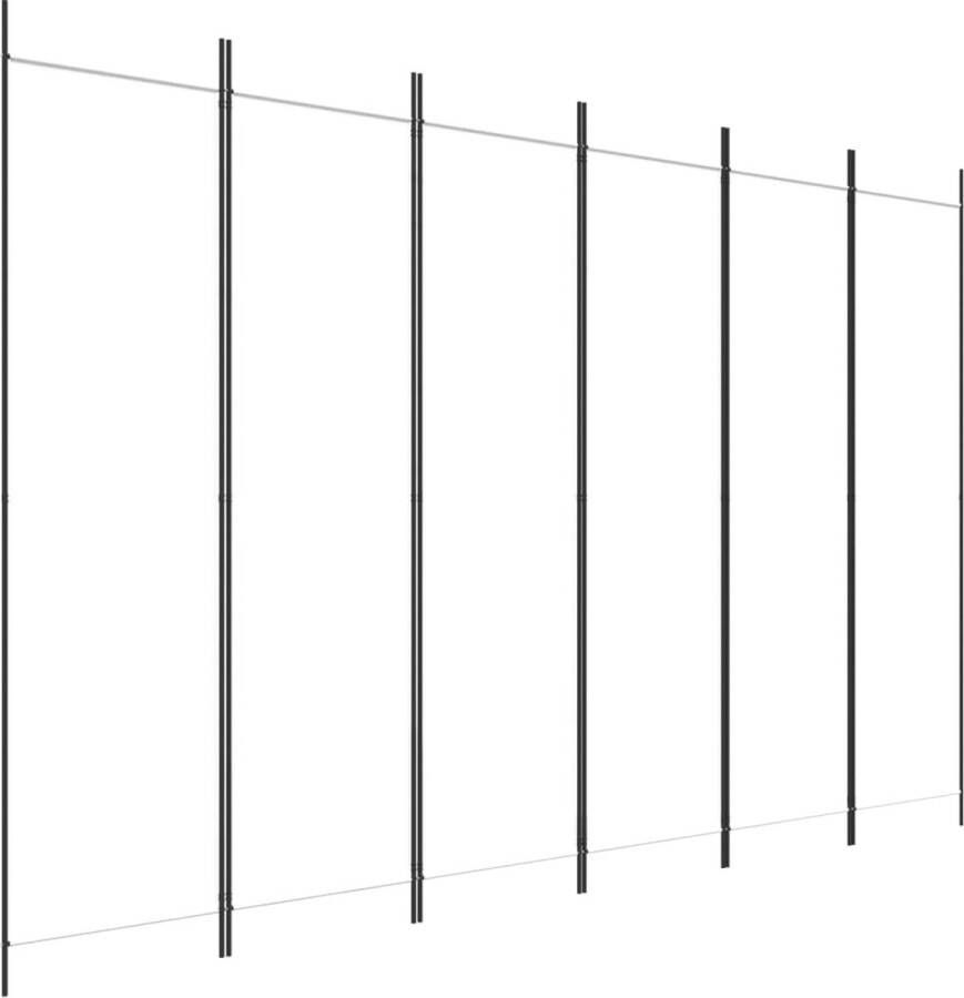 VidaXL -Kamerscherm-met-6-panelen-300x200-cm-stof-wit