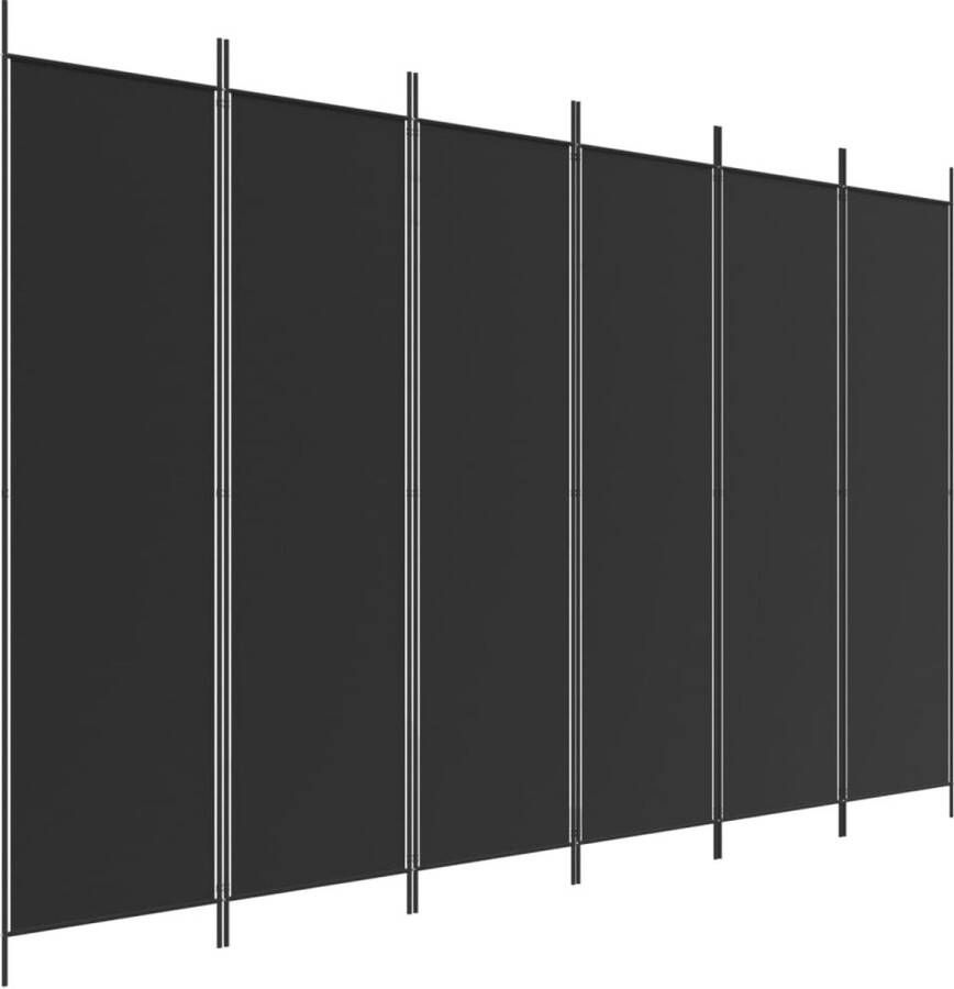 VidaXL -Kamerscherm-met-6-panelen-300x200-cm-stof-zwart