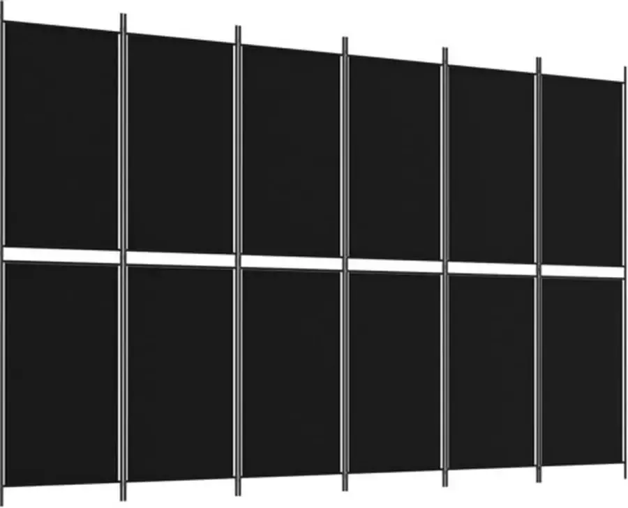 VidaXL -Kamerscherm-met-6-panelen-300x200-cm-stof-zwart - Foto 2