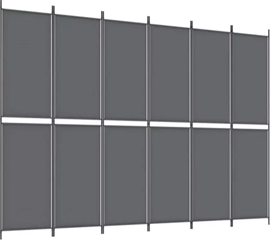 VidaXL -Kamerscherm-met-6-panelen-300x220-cm-stof-antracietkleurig - Foto 2