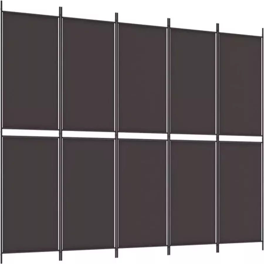 VIDAXL Kamerscherm met 6 panelen 300x220 cm stof bruin - Foto 2