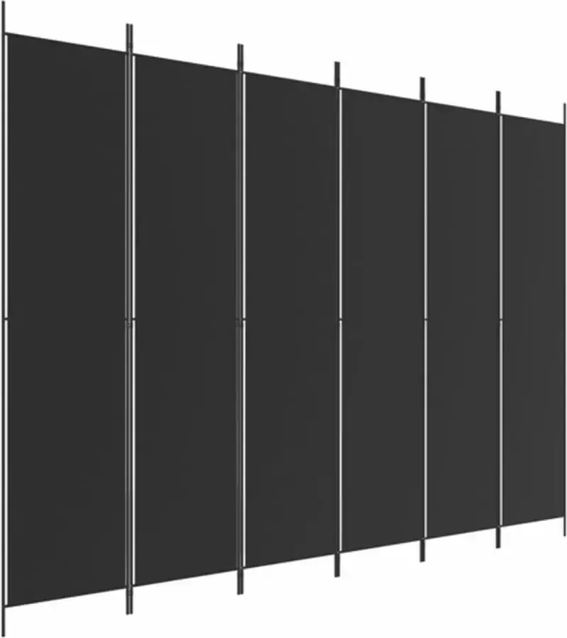 VidaXL -Kamerscherm-met-6-panelen-300x220-cm-stof-zwart - Foto 2