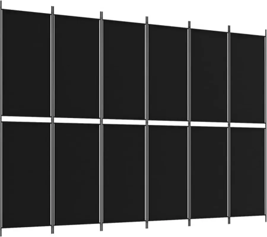 VidaXL -Kamerscherm-met-6-panelen-300x220-cm-stof-zwart - Foto 2