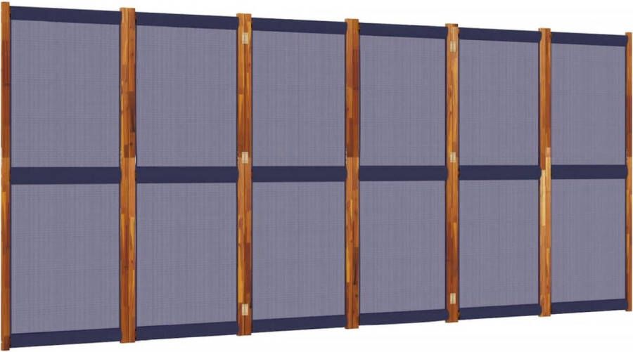 VidaXL -Kamerscherm-met-6-panelen-420x180-cm-donkerblauw - Foto 3