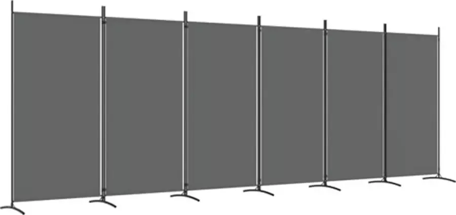 VidaXL -Kamerscherm-met-6-panelen-520x180-cm-stof-antracietkleurig - Foto 4