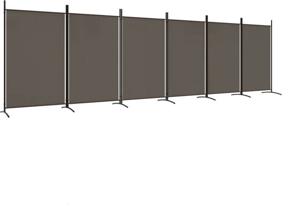 VidaXL -Kamerscherm-met-6-panelen-520x180-cm-stof-antracietkleurig - Foto 3