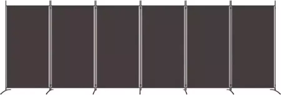 VidaXL -Kamerscherm-met-6-panelen-520x180-cm-stof-bruin - Foto 2