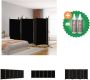 VidaXL Kamerscherm met 6 panelen 520x180 cm stof zwart Kamerscherm Inclusief Onderhoudsset - Thumbnail 1