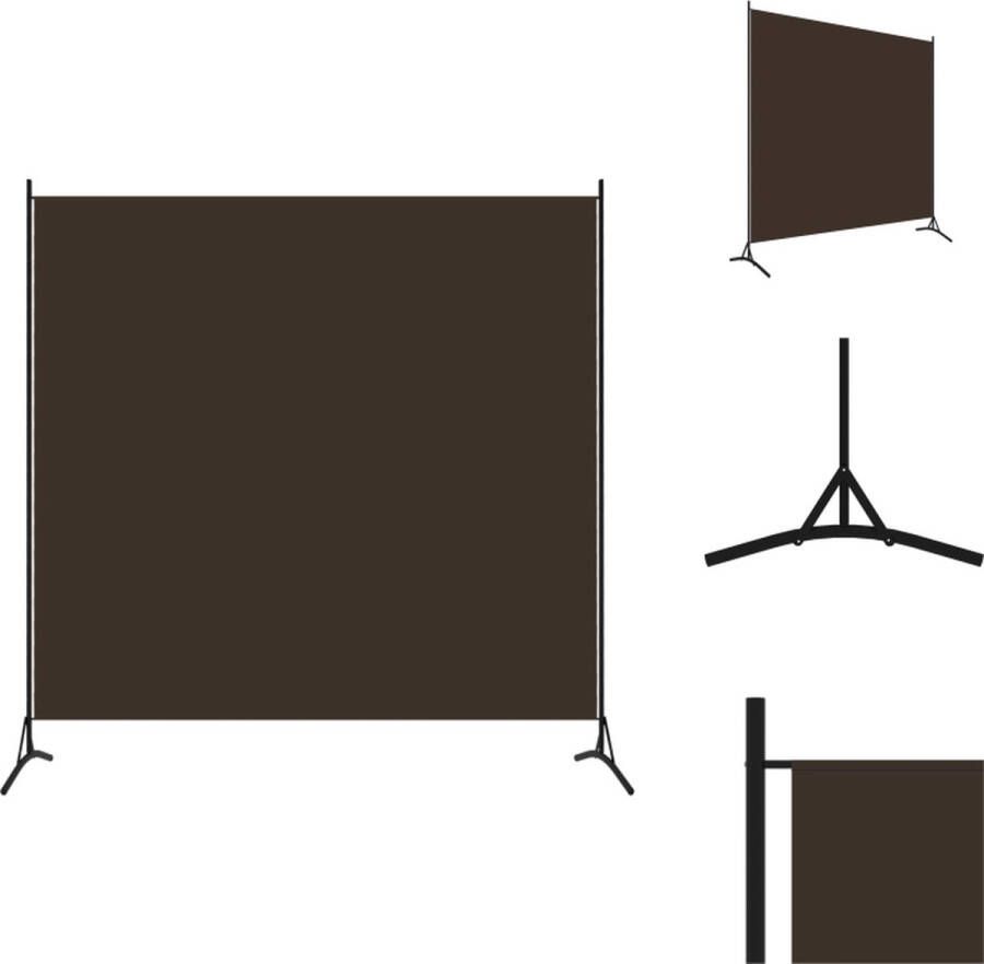 VidaXL Kamerscherm Kamerschermen Scheidingswand Ruimteverdeler Kamerscherm met 1 paneel 175x180 cm bruin - Foto 2