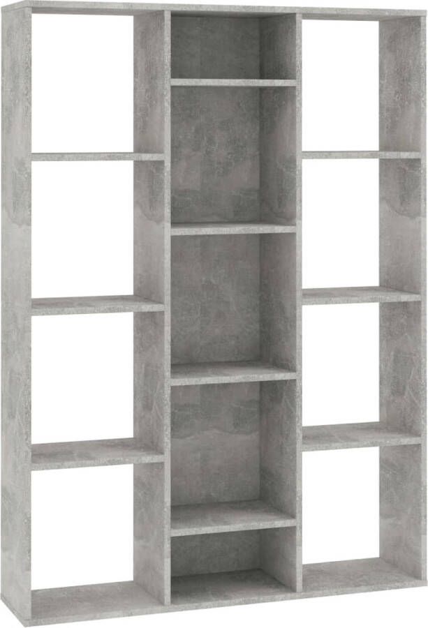 VidaXL -Kamerscherm boekenkast-100x24x140-cm-bewerkt-hout-betongrijs - Foto 2