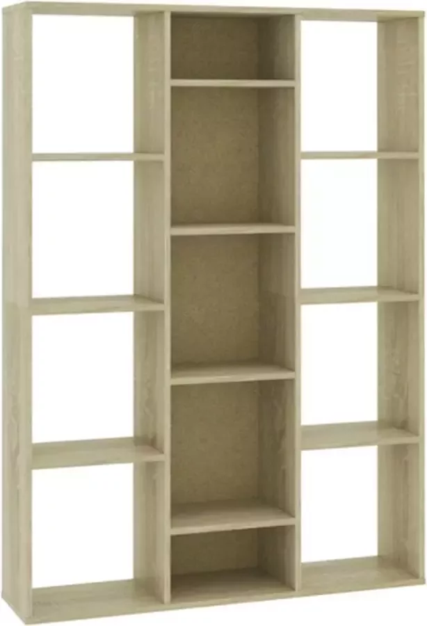 VidaXL -Kamerscherm boekenkast-100x24x140-cm-bewerkt-hout-eikenkleurig - Foto 3