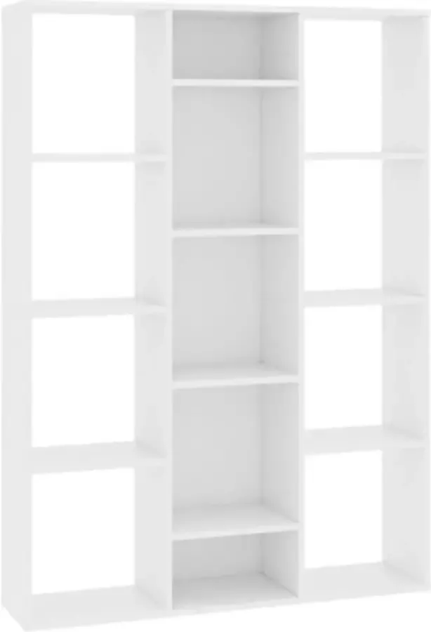 VidaXL -Kamerscherm boekenkast-100x24x140-cm-bewerkt-hout-wit - Foto 3