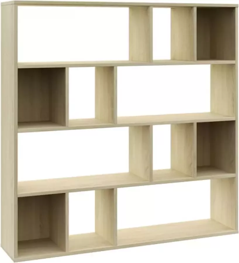 VidaXL Kamerscherm boekenkast 110x24x110 cm bewerkt hout eikenkleurig