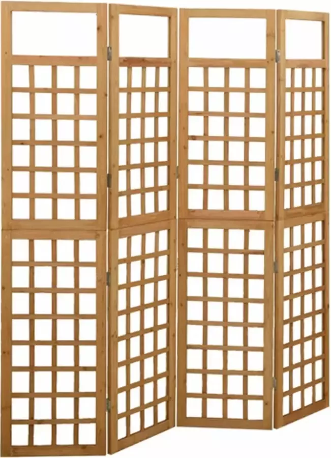 VidaXL -Kamerscherm trellis-met-4-panelen161x180-cm-massief-vurenhout - Foto 3