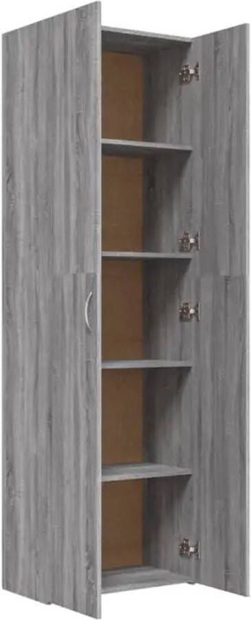 VidaXL -Kantoorkast-60x32x190-cm-bewerkt-hout-grijs-sonoma-eikenkleurig - Foto 2