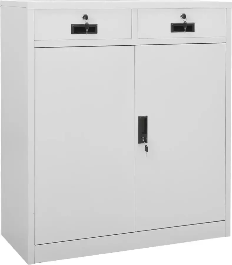 VidaXL Prolenta Premium Kantoorkast 90x40x102 cm staal lichtgrijs - Foto 1