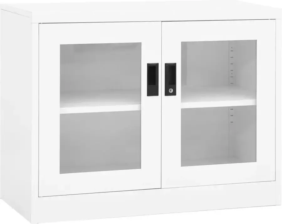 VidaXL -Kantoorkast-90x40x70-cm-staal-wit