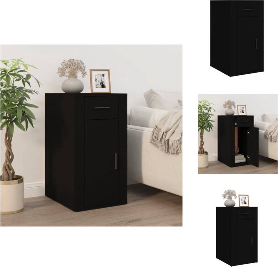 VidaXL Bureaukast Bureaukasten Bureaukastje Bureaukastjes Bureaukastje 40x49x75 cm bewerkt hout zwart