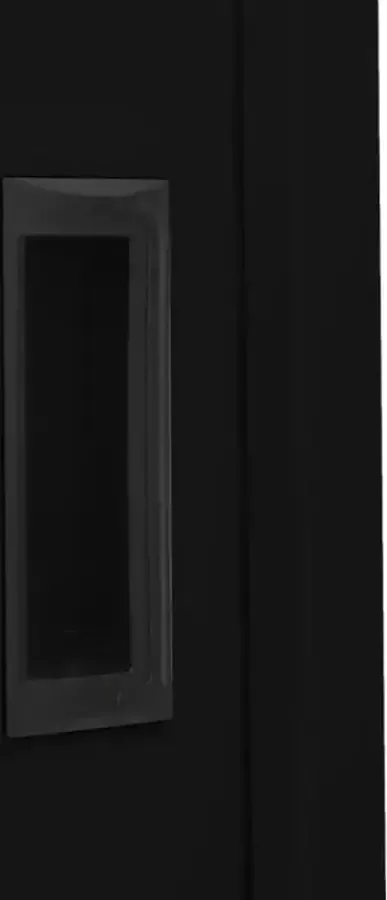 VidaXL -Kantoorkast-met-schuifdeuren-90x40x180-cm-staal-zwart - Foto 2