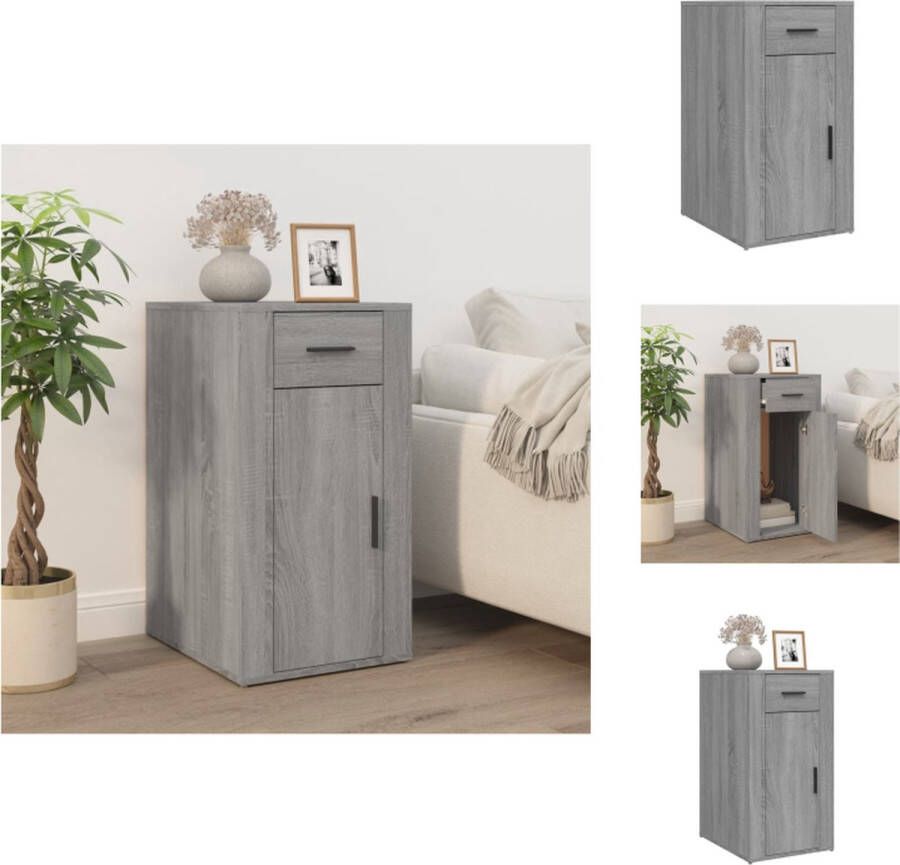 VidaXL Bureaukast Bureaukasten Bureaukastje Bureaukastjes Bureaukastje 40x49x75 cm bewerkt hout grijs sonoma eikenkleurig - Foto 2