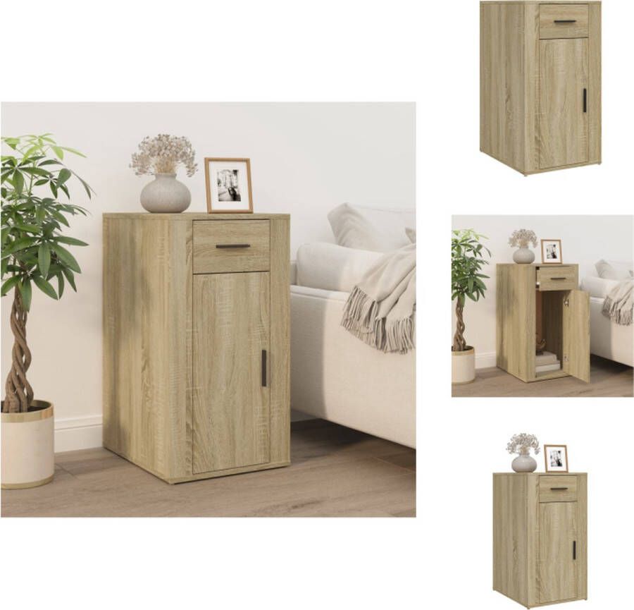 VidaXL Bureaukast Bureaukasten Bureaukastje Bureaukastjes Bureaukastje 40x49x75 cm bewerkt hout sonoma eikenkleurig - Foto 2