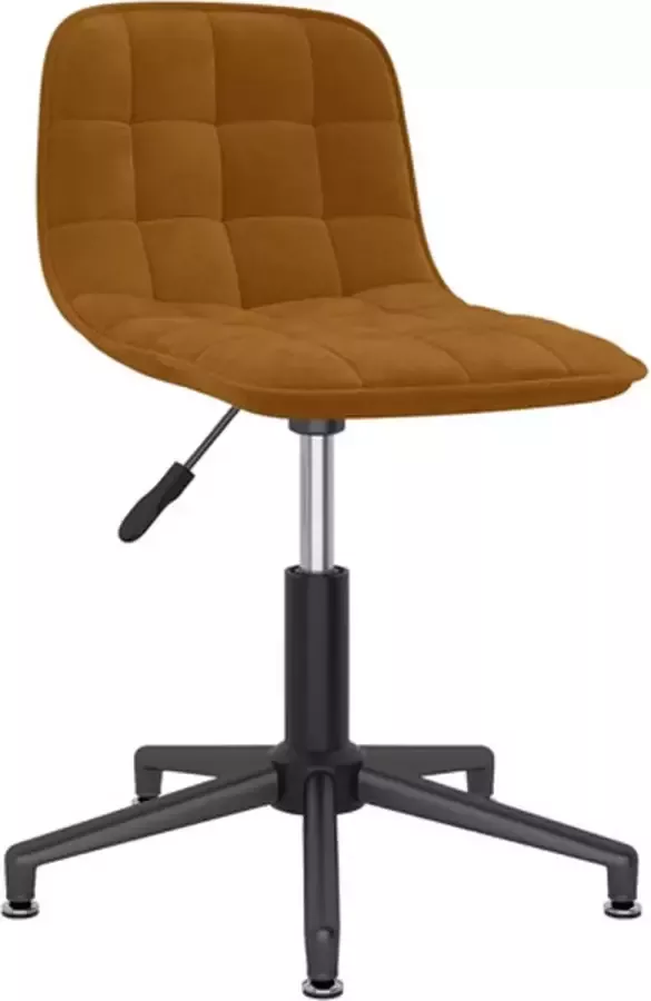 VIDAXL Kantoorstoel draaibaar fluweel bruin - Foto 1