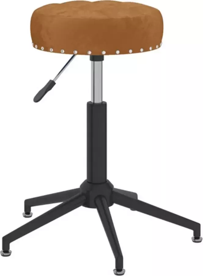 VidaXL Kantoorstoel draaibaar fluweel bruin - Foto 3