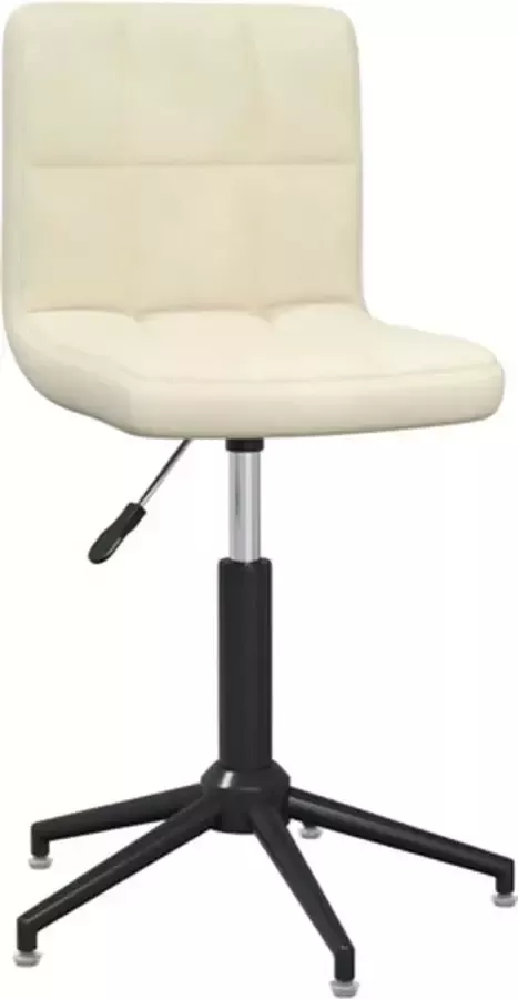 VidaXL Kantoorstoel draaibaar fluweel crèmekleurig - Foto 2