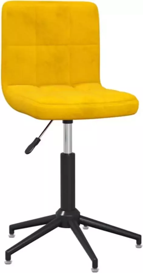 VIDAXL Kantoorstoel draaibaar fluweel mosterdgeel - Foto 2