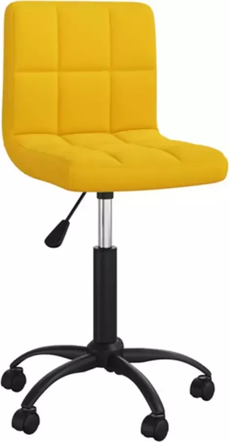VidaXL -Kantoorstoel-draaibaar-fluweel-mosterdgeel - Foto 3