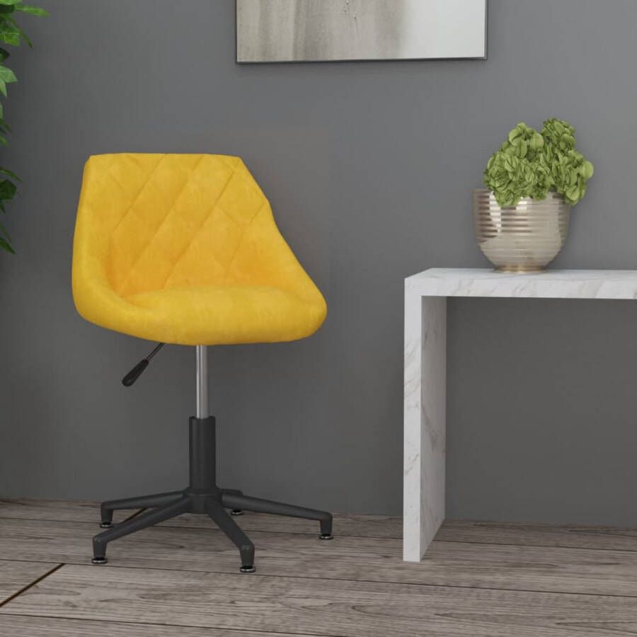 Prolenta Premium Kantoorstoel draaibaar fluweel mosterdgeel - Foto 2