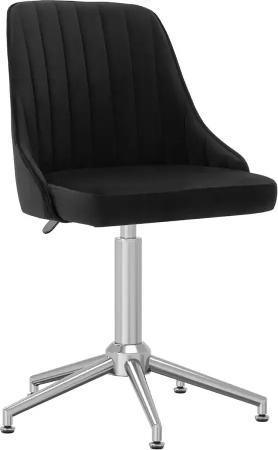 VIDAXL Kantoorstoel draaibaar fluweel zwart - Foto 2