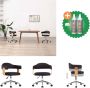 VidaXL Kantoorstoel draaibaar gebogen hout en kunstleer zwart Bureaustoel Inclusief Onderhoudsset - Thumbnail 2