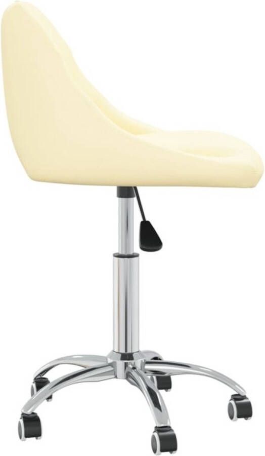 VIDAXL Kantoorstoel draaibaar kunstleer crèmekleurig - Foto 3