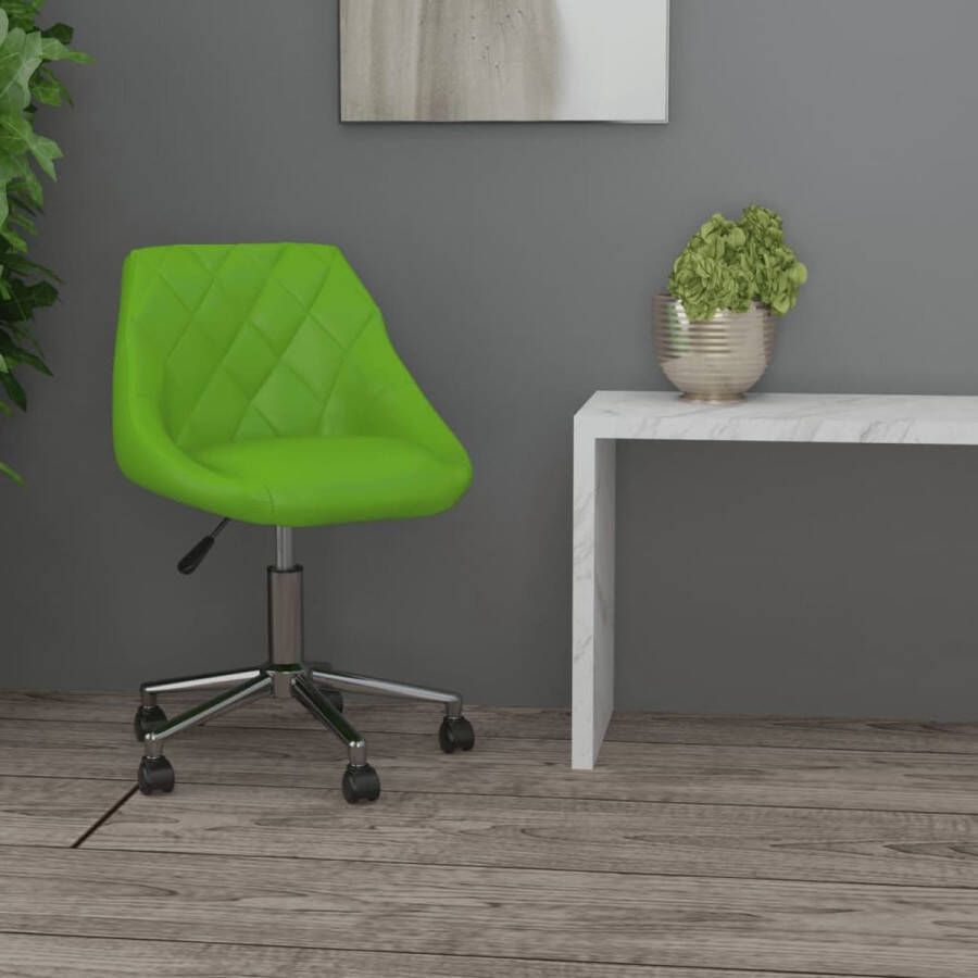 VidaXL Kantoorstoel draaibaar kunstleer groen - Foto 2