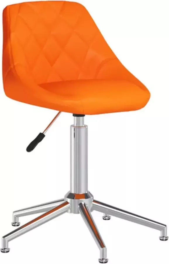 VIDAXL Kantoorstoel draaibaar kunstleer oranje - Foto 3