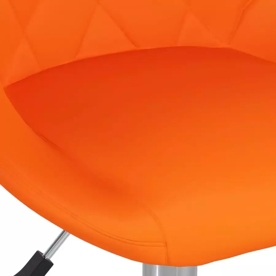 VIDAXL Kantoorstoel draaibaar kunstleer oranje - Foto 1