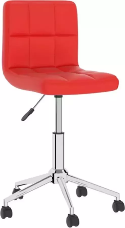 VidaXL -Kantoorstoel-draaibaar-kunstleer-rood - Foto 4