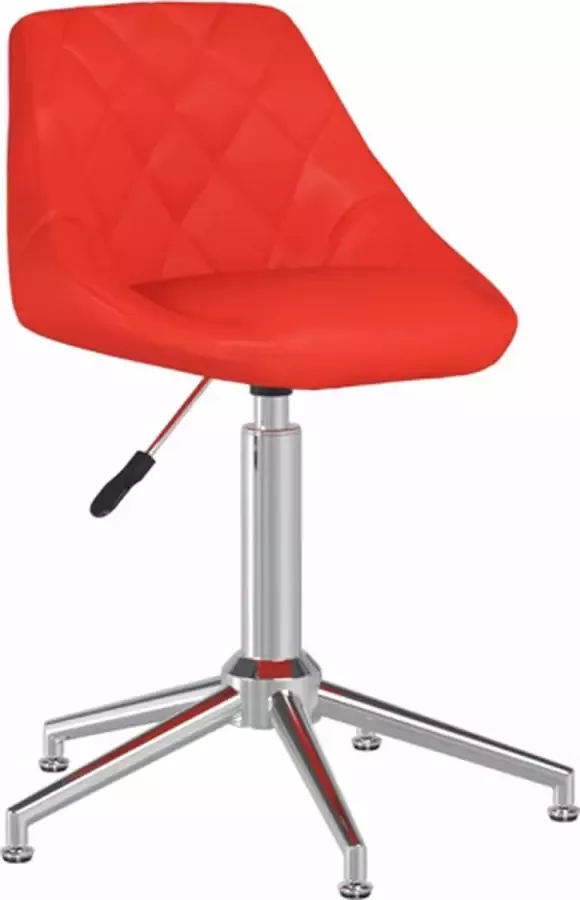 VIDAXL Kantoorstoel draaibaar kunstleer rood - Foto 2