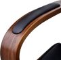 VidaXL Kantoorstoel draaibaar met hoofdsteun gebogen hout en kunstleer Bureaustoel Inclusief Onderhoudsset - Thumbnail 2